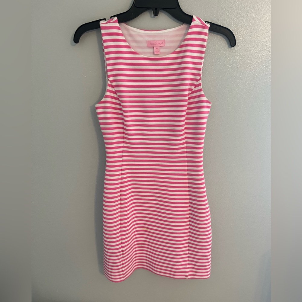 Lilly Pulitzer pink and white mini dress